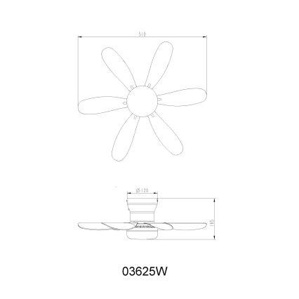 Globo - диммируемый светодиодный потолочный вентилятор LED/5W/230V 2700-6500K белый + пульт дистанционного управления