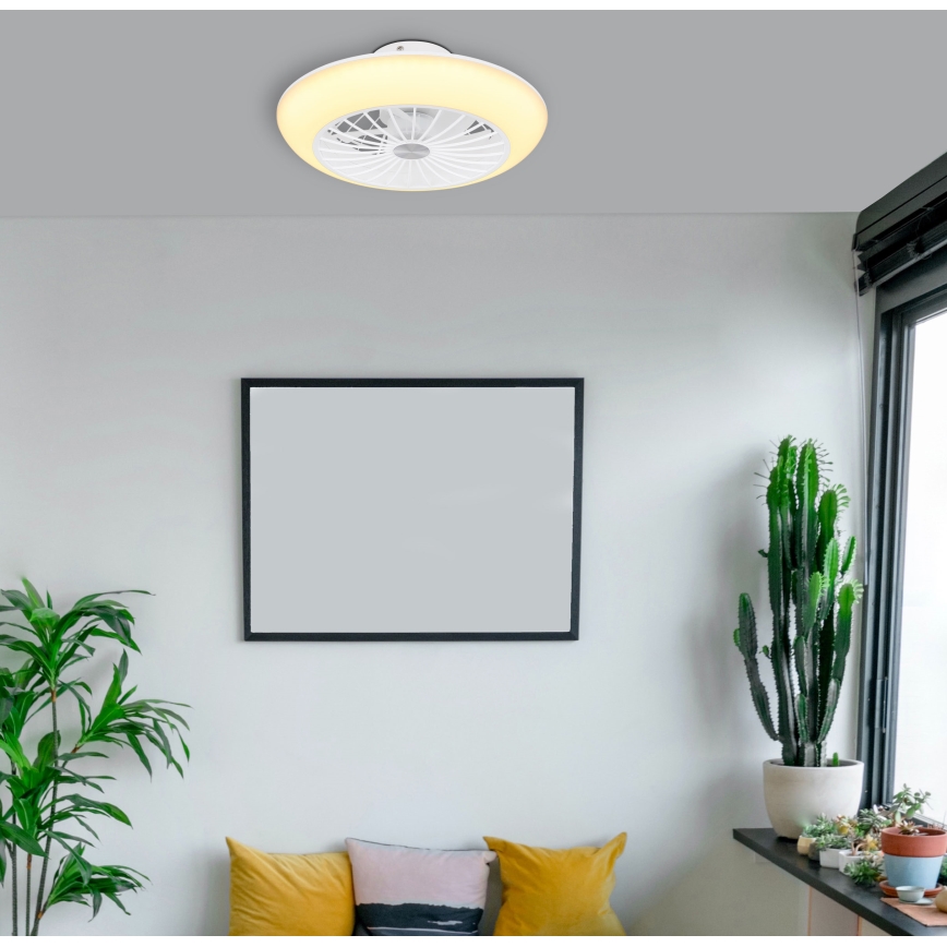 Globo 03632W - Стельовий LED світильник з вентилятором LAFEE LED/18W/230V