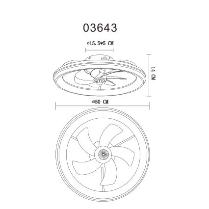Globo - Світлодіодний регульований стельовий вентилятор LED/40W/230V 3000-6500K + дистанційне керування