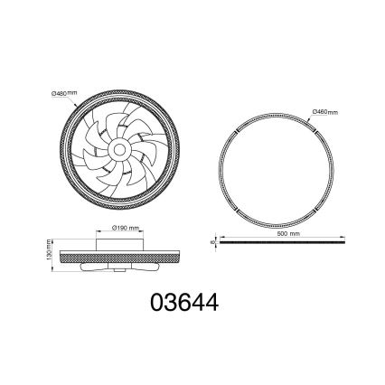 Globo - Світлодіодний регульований стельовий вентилятор LED/30W/230V 2700-6000K + дистанційне керування