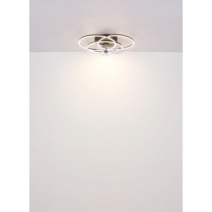 Globo - LED регульований стельовий вентилятор LED/40W/230V 3000-6500K чорний + пульт дистанційного керування