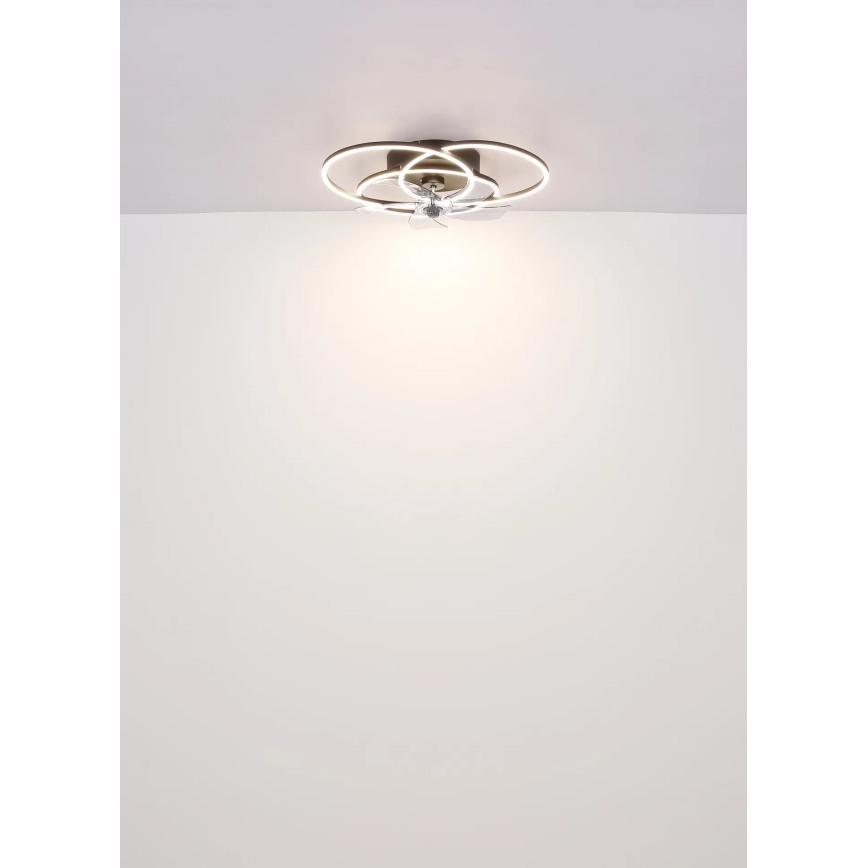Globo - LED регульований стельовий вентилятор LED/40W/230V 3000-6500K чорний + пульт дистанційного керування