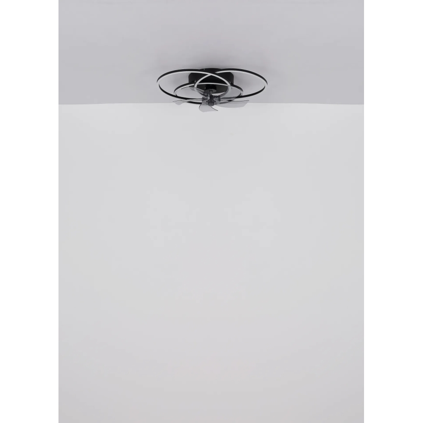 Globo - LED регульований стельовий вентилятор LED/40W/230V 3000-6500K чорний + пульт дистанційного керування