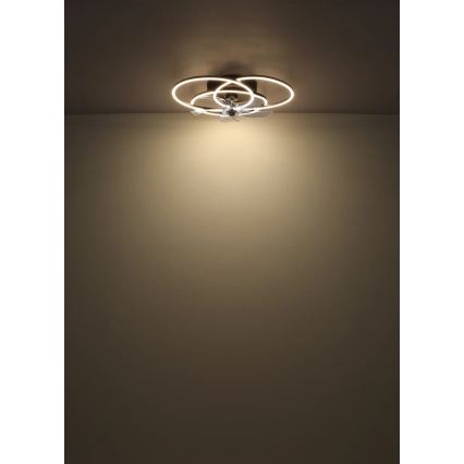 Globo - LED регульований стельовий вентилятор LED/40W/230V 3000-6500K чорний + пульт дистанційного керування