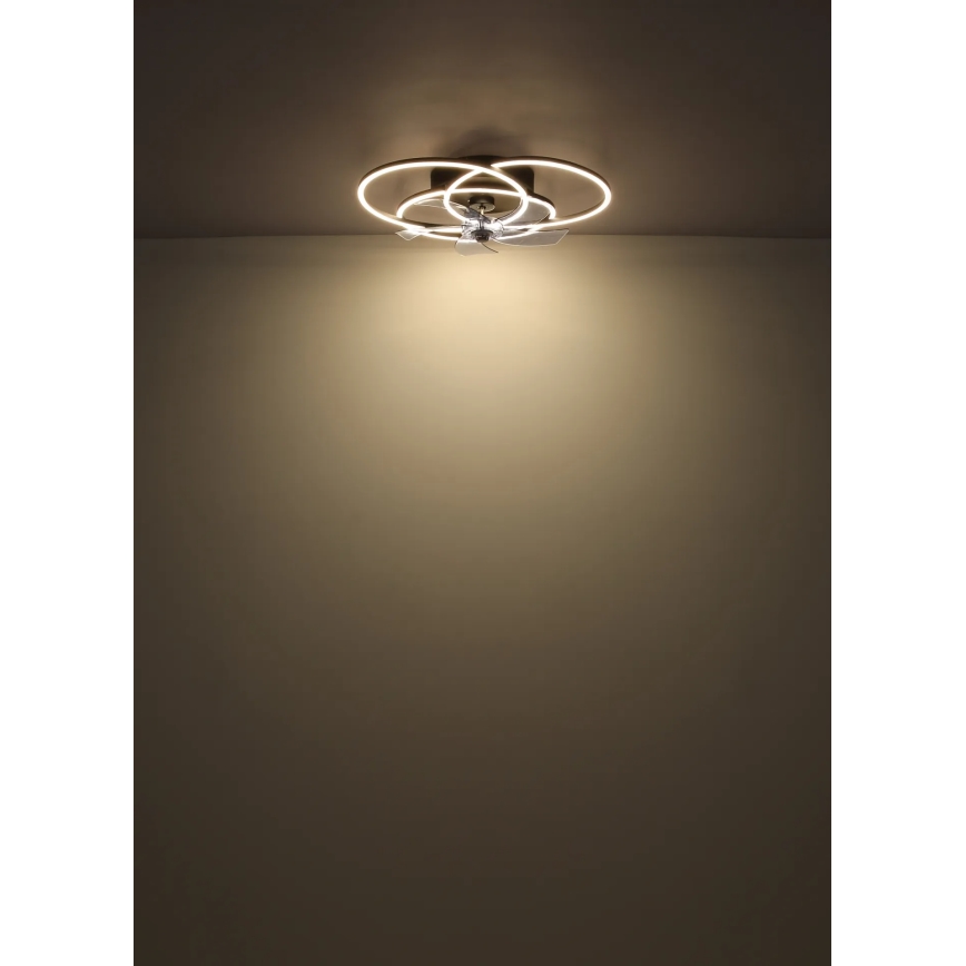 Globo - LED регульований стельовий вентилятор LED/40W/230V 3000-6500K чорний + пульт дистанційного керування