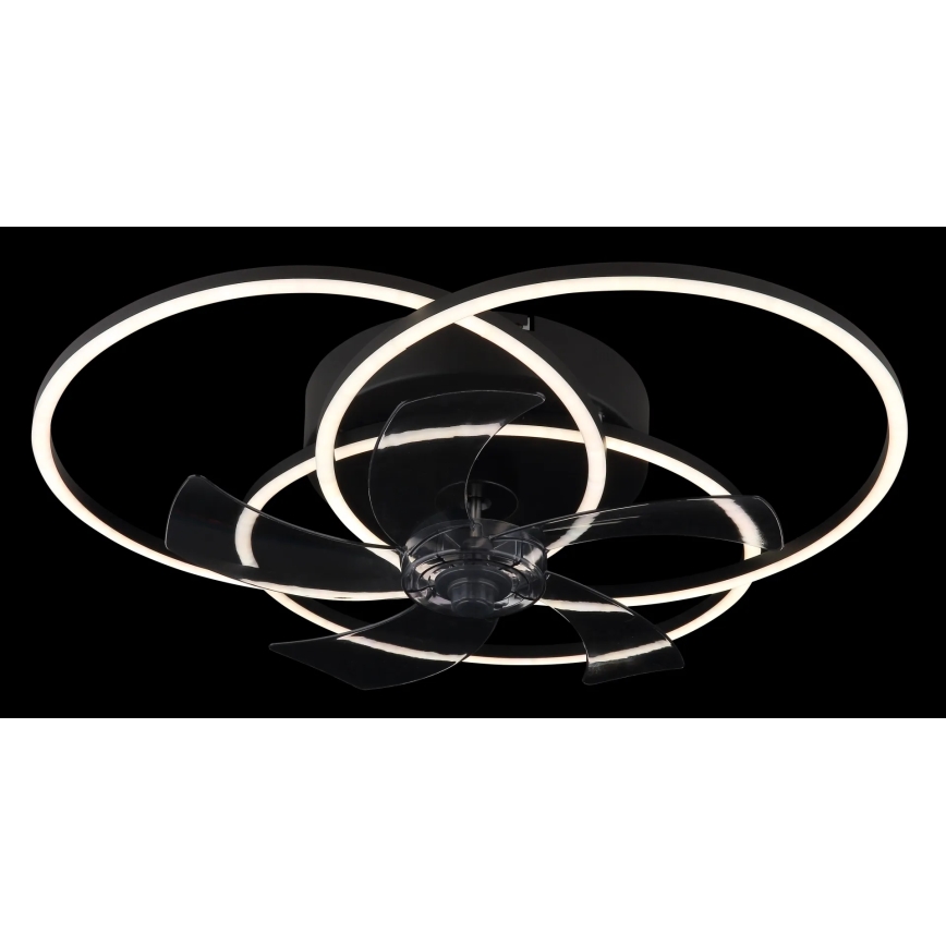 Globo - LED регульований стельовий вентилятор LED/40W/230V 3000-6500K чорний + пульт дистанційного керування