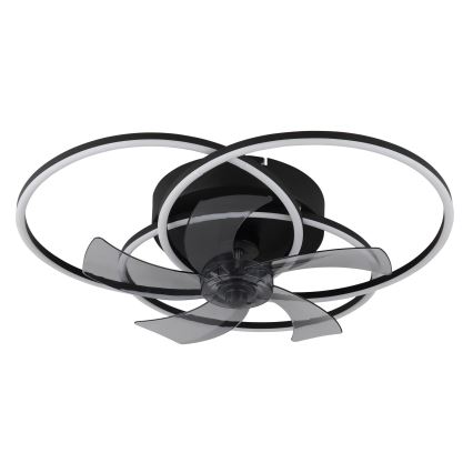 Globo - LED регульований стельовий вентилятор LED/40W/230V 3000-6500K чорний + пульт дистанційного керування