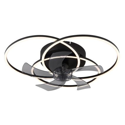 Globo - LED регульований стельовий вентилятор LED/40W/230V 3000-6500K чорний + пульт дистанційного керування