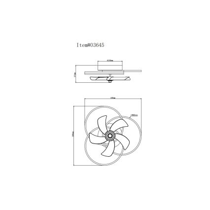 Globo - LED регульований стельовий вентилятор LED/40W/230V 3000-6500K чорний + пульт дистанційного керування