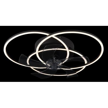 Globo - диммируемый LED потолочный вентилятор LED/40W/230V 3000-6500K чёрный + пульт дистанционного управления