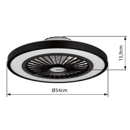 Globo - Світлодіодний стельовий вентилятор з регулюванням яскравості LED/45W/230V 3000-6500K + пульт дистанційного керування