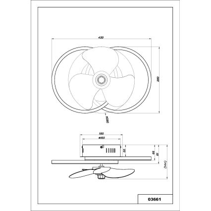 Globo - Світлодіодний регульований стельовий вентилятор LED/24W/230V 2700-6500K + дистанційне керування