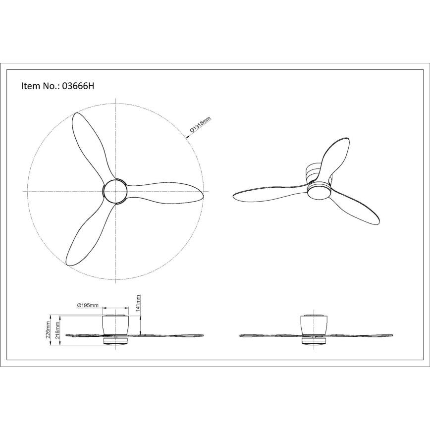 Globo - Світлодіодний регульований стельовий вентилятор LED/20W/230V 3000-6500K + дистанційне керування