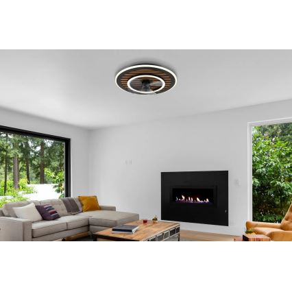 Globo - LED диммируемый потолочный вентилятор LED/36 Вт/230 В 2700–6000 К чёрный + пульт дистанционного управления