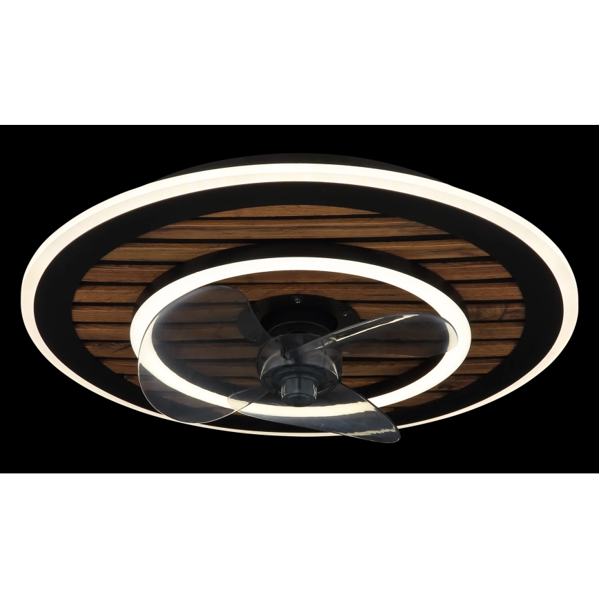 Globo - LED диммируемый потолочный вентилятор LED/36 Вт/230 В 2700–6000 К чёрный + пульт дистанционного управления