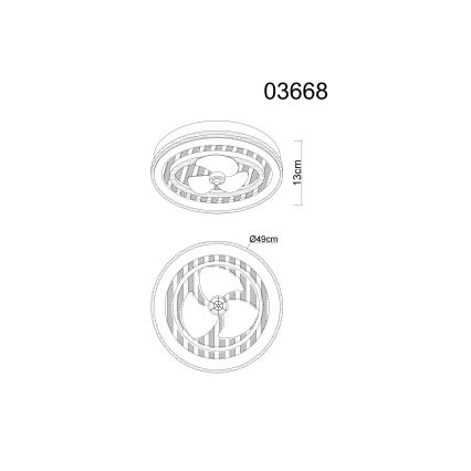 Globo - LED диммируемый потолочный вентилятор LED/36 Вт/230 В 2700–6000 К чёрный + пульт дистанционного управления