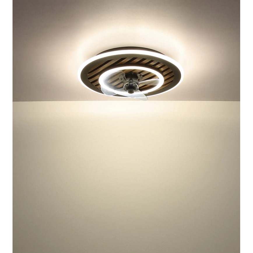 Globo - LED Стельовий вентилятор з функцією затемнення LED/36W/230V 2700-6000K чорний + пульт дистанційного керування
