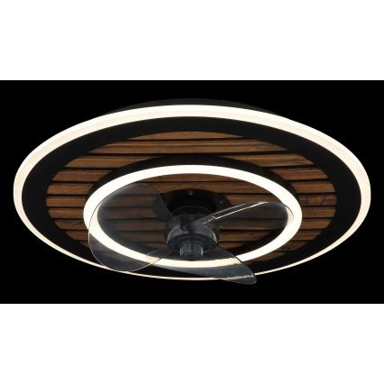 Globo - LED Стельовий вентилятор з функцією затемнення LED/36W/230V 2700-6000K чорний + пульт дистанційного керування