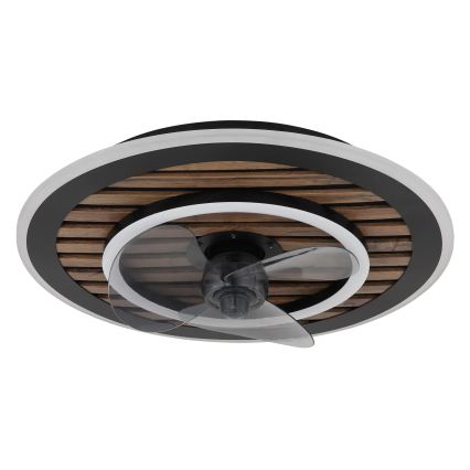 Globo - LED Стельовий вентилятор з функцією затемнення LED/36W/230V 2700-6000K чорний + пульт дистанційного керування
