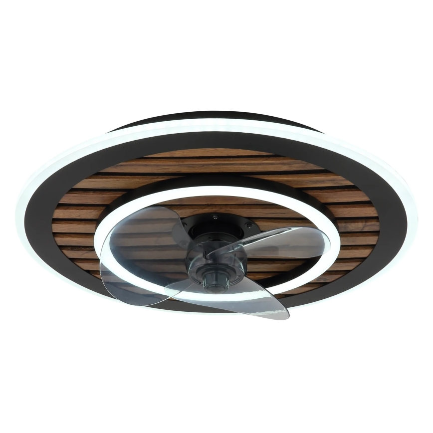 Globo - LED Стельовий вентилятор з функцією затемнення LED/36W/230V 2700-6000K чорний + пульт дистанційного керування