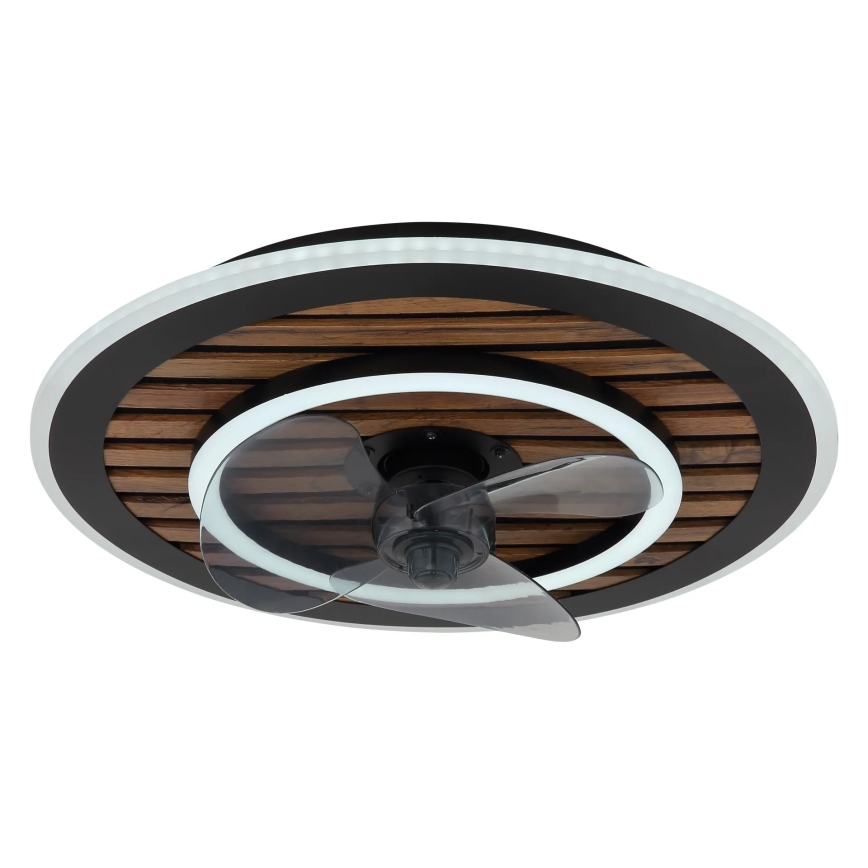 Globo - LED Стельовий вентилятор з функцією затемнення LED/36W/230V 2700-6000K чорний + пульт дистанційного керування