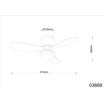 Globo - Диммируемый потолочный вентилятор LED/15W/230V 2700-6500K чёрный + пульт дистанционного управления