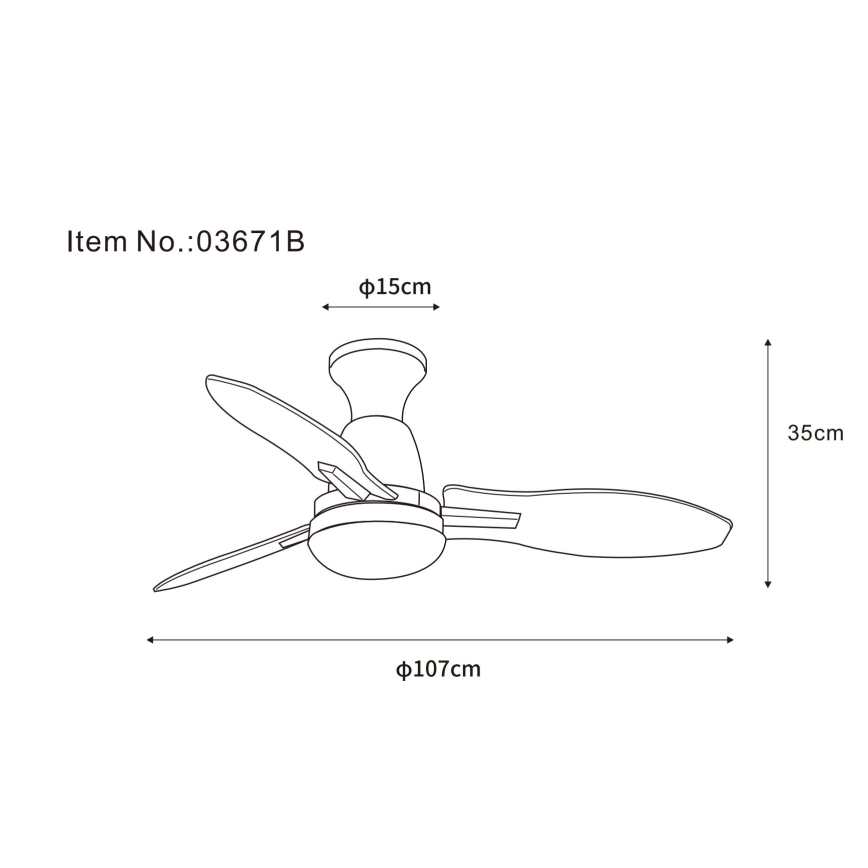 Globo - Светодиодный потолочный вентилятор с регулированием яркости LED/22W/230V 3000/4500/6000K + дистанционное управление
