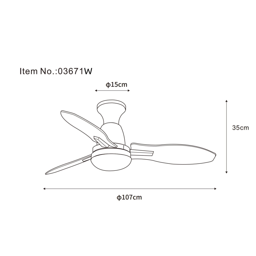 Globo - Світлодіодний регульований стельовий вентилятор LED/22W/230V 3000/4500/6000K + дистанційне керування