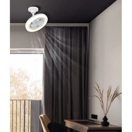 Globo - Диммируемый потолочный вентилятор LED/20W/230V 3000-6500K белый + пульт дистанционного управления