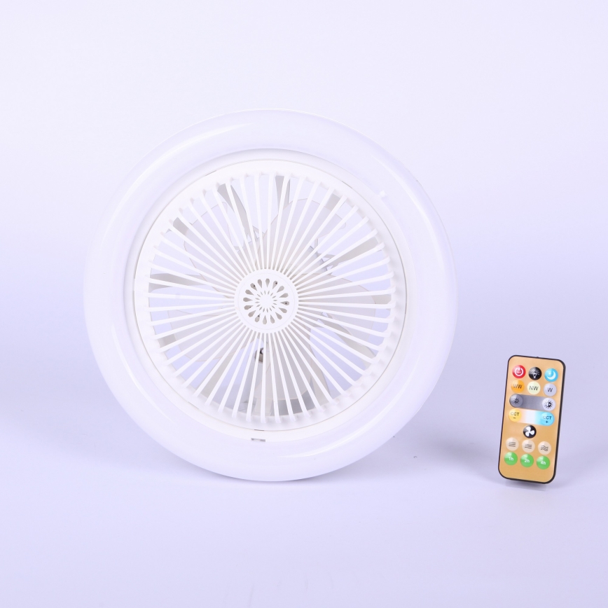 Globo - стельовий вентилятор LED з регульованою яскравістю LED/20W/230V 3000-6500K білий + пульт дистанційного керування