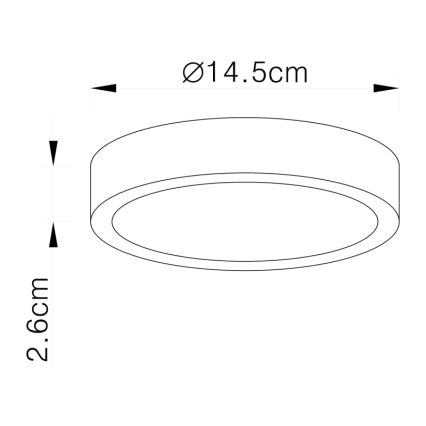 Globo 12366-15 - Светодиодный потолочный светильник VITOS LED/15W/230V