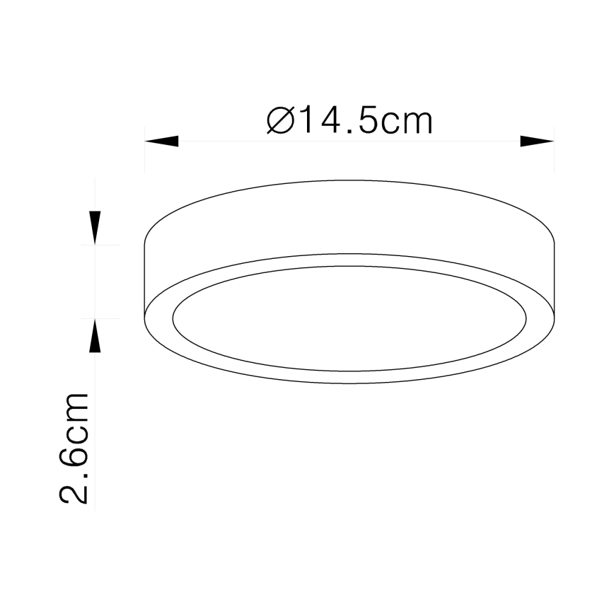 Globo 12366-15 - Светодиодный потолочный светильник VITOS LED/15W/230V