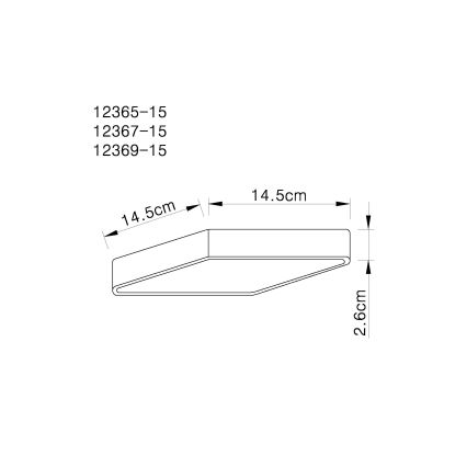Globo - Світлодіодний стельовий світильник LED/15W/230V