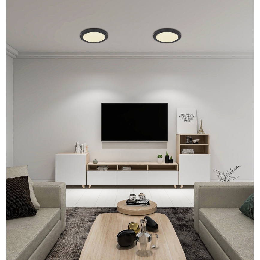 Globo - Светодиодный потолочный светильник LED/24W/230V 3000/4000/6500K черный