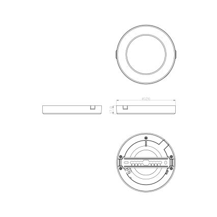 Globo - Стельовий LED світильник LED/6W/230V 3000/4000/6500K чорний