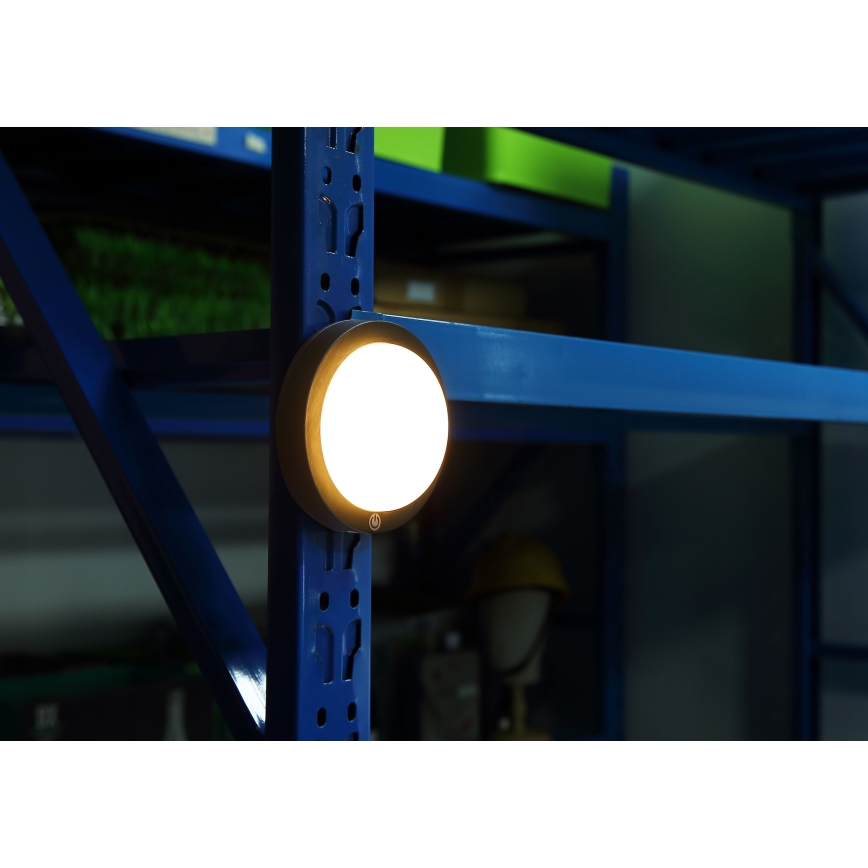 Globo - Світильник настінний світлодіодний сенсорний перезаряджуваний LED/1,2W/3,7V діам. 15 см 1800 мАг чорний