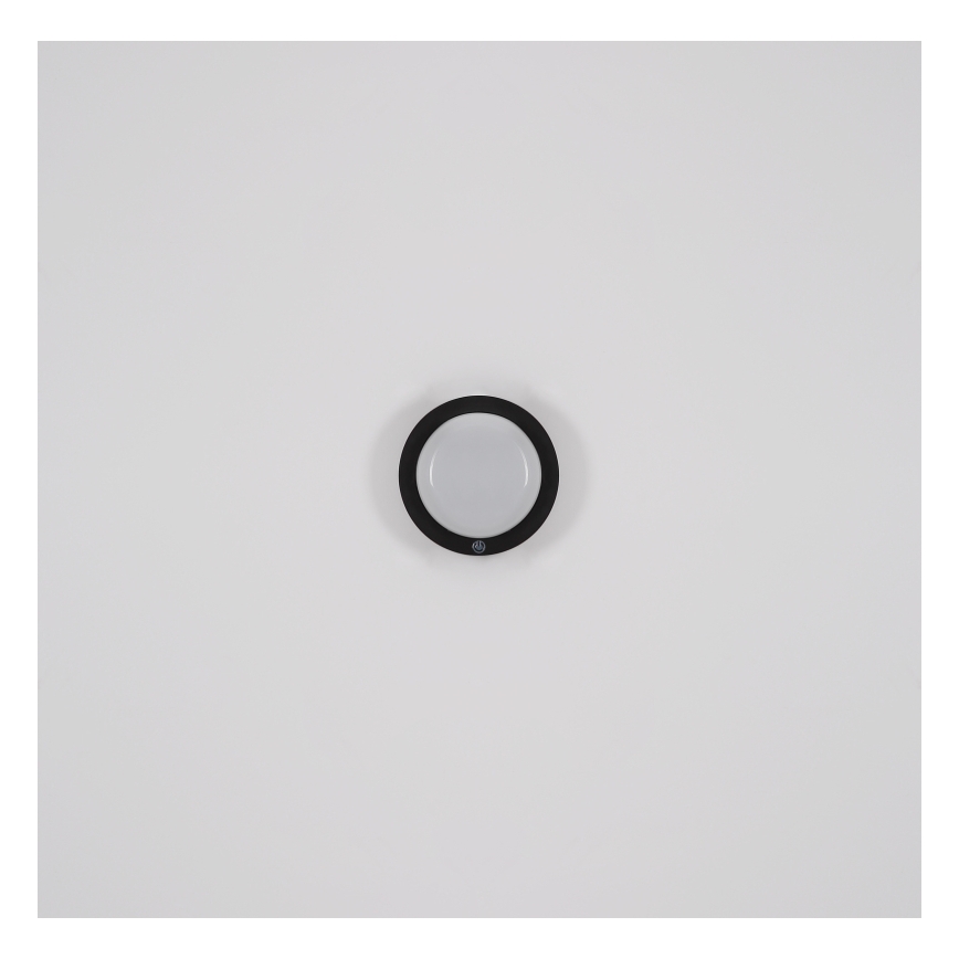 Globo - Світильник настінний світлодіодний сенсорний перезаряджуваний LED/1,2W/3,7V діам. 15 см 1800 мАг чорний