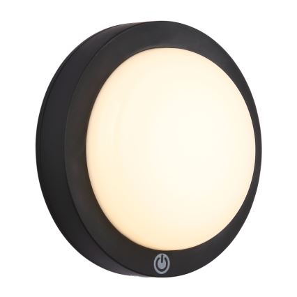 Globo - Светодиодный аккумуляторный сенсорный настенный светильник LED/1,2W/3,7V диаметр 15 см 1800 mAh черный