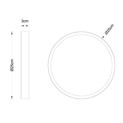 Globo - Светодиодный потолочный светильник LED/15W/230V диаметр 25 см