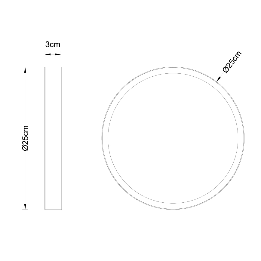 Globo - Светодиодный потолочный светильник LED/15W/230V диаметр 25 см