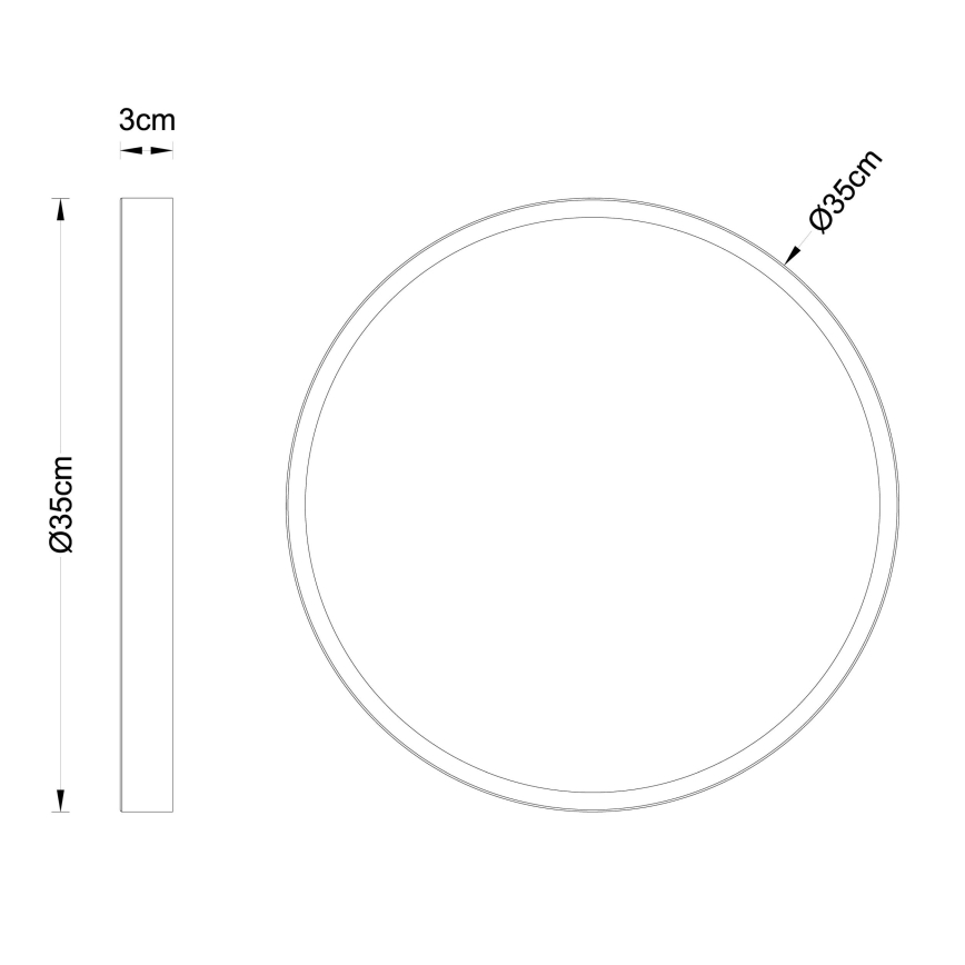 Globo - Стельовий LED світильник LED/22W/230V діаметр 35 см