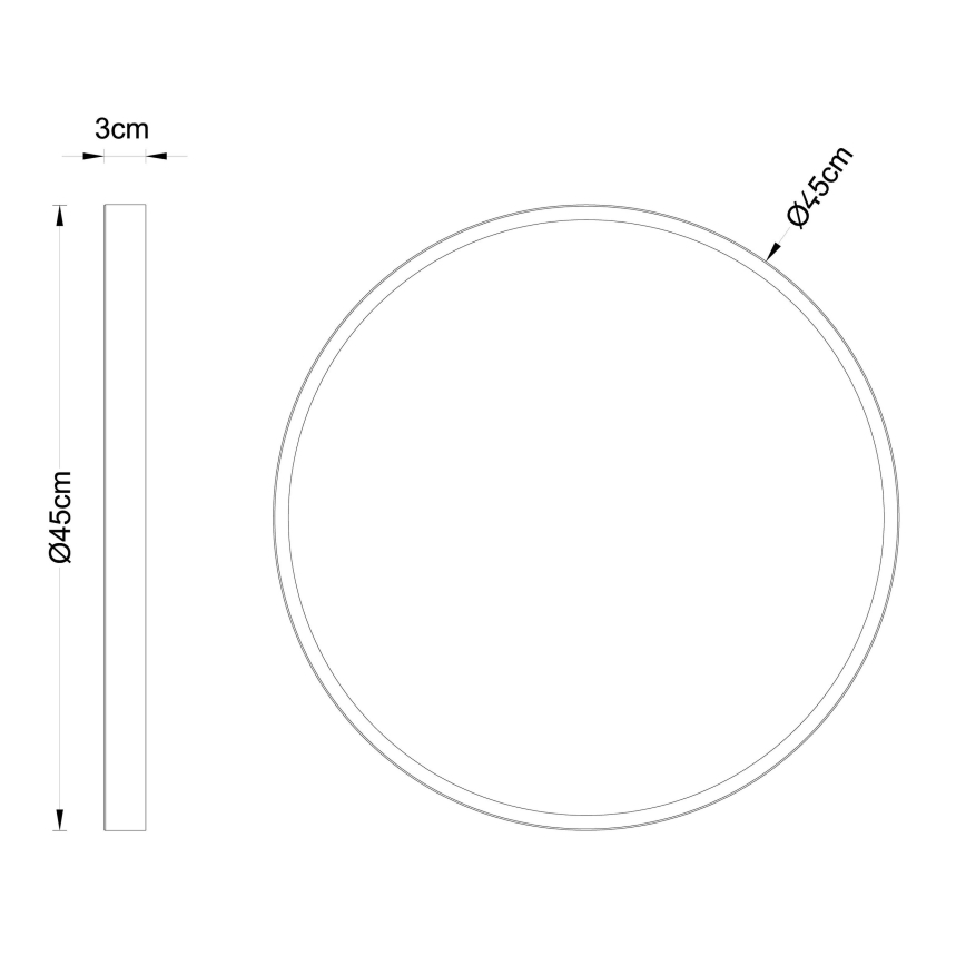 Globo - Стельовий LED світильник LED/30W/230V діаметр 45 см