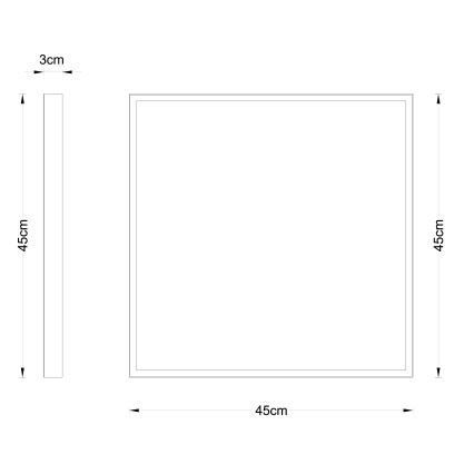 Globo - Стельовий LED світильник LED/30W/230V 45x45 см