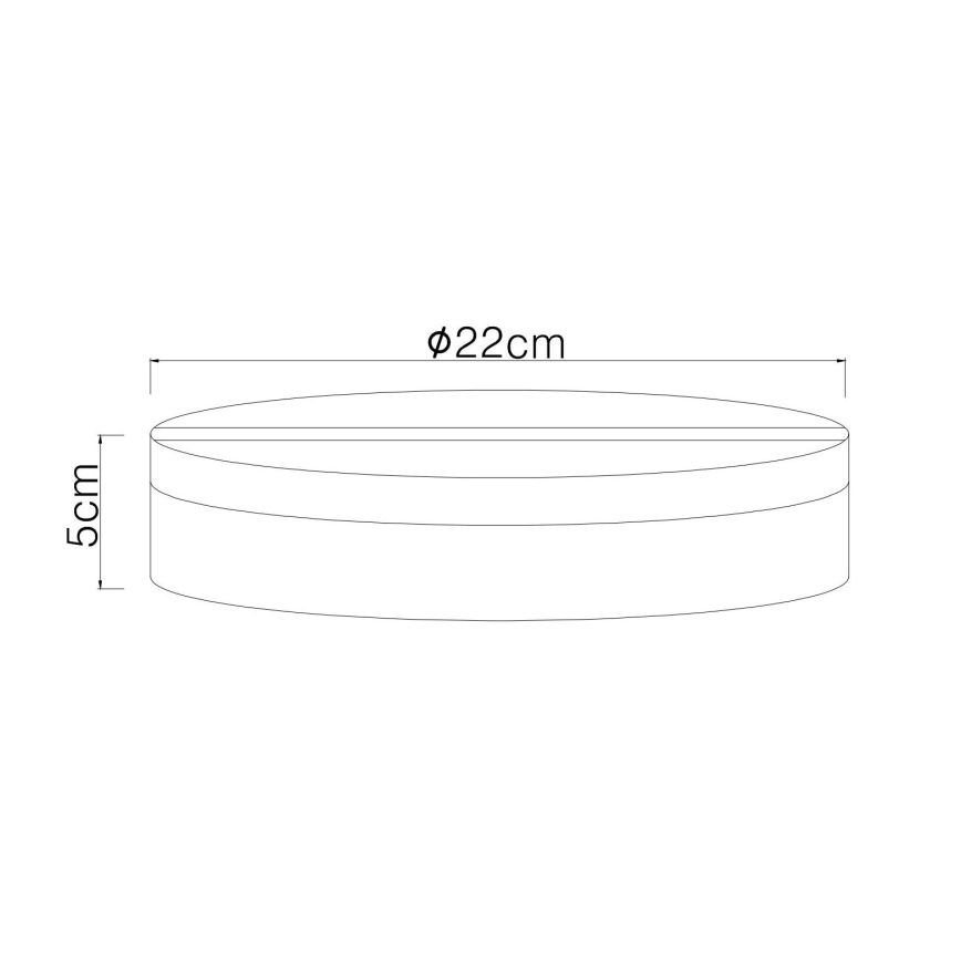 Globo - Стельовий LED світильник LED/12W/230V 4000K діаметр 22 см чорний