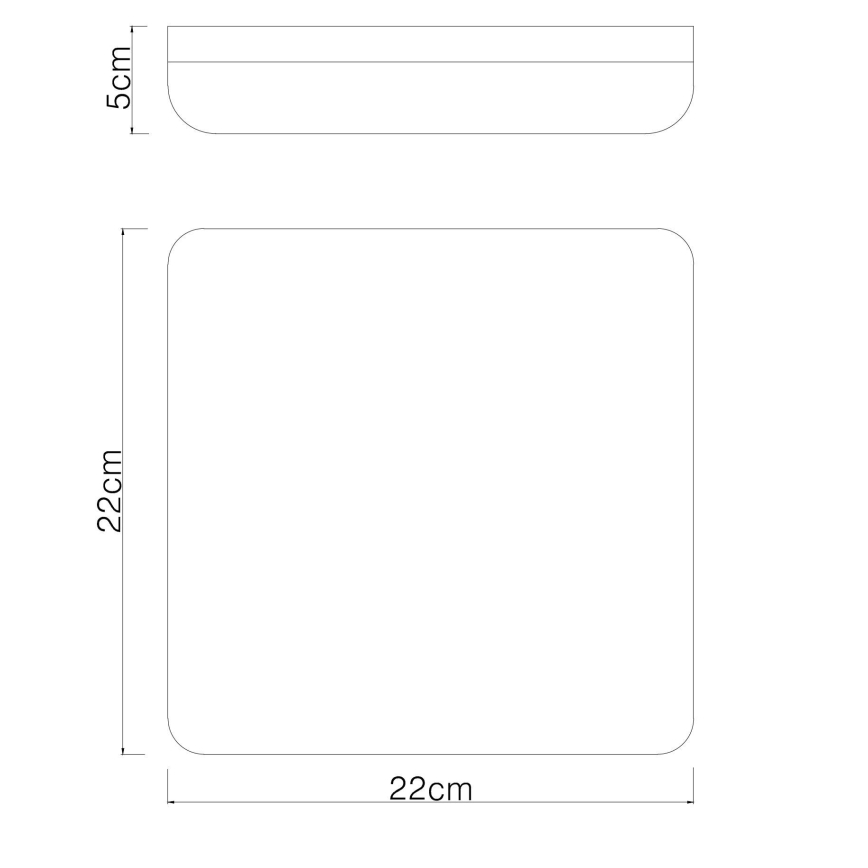 Globo - Стельовий LED світильник LED/12W/230V 4000K 22x22 см чорний