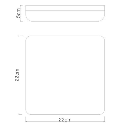 Globo - Светодиодный потолочный светильник LED/12W/230V 4000K 22x22 см белый