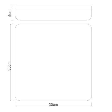 Globo - Стельовий LED світильник LED/18W/230V 4000K 30x30 см чорний