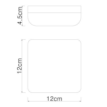 Globo - Светодиодный потолочный светильник LED/8W/230V 4000K 12x12 см черный