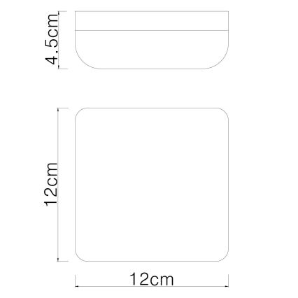 Globo - Стельовий LED світильник LED/8W/230V 4000K 12x12 см білий