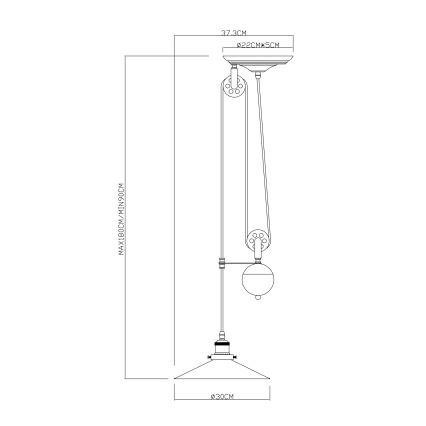 Globo - Подвесная люстра 1xE27/60W/230V